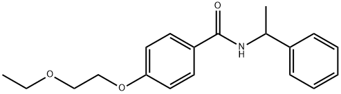 4-(2-ethoxyethoxy)-N-(1-phenylethyl)benzamide Struktur