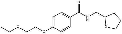 4-(2-ethoxyethoxy)-N-(tetrahydro-2-furanylmethyl)benzamide Struktur