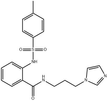 N-[3-(1H-imidazol-1-yl)propyl]-2-{[(4-methylphenyl)sulfonyl]amino}benzamide Struktur