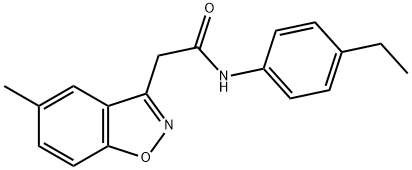 N-(4-ethylphenyl)-2-(5-methyl-1,2-benzisoxazol-3-yl)acetamide Struktur