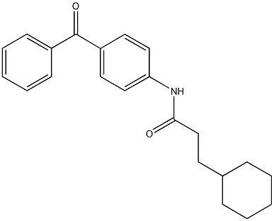 N-(4-benzoylphenyl)-3-cyclohexylpropanamide Struktur