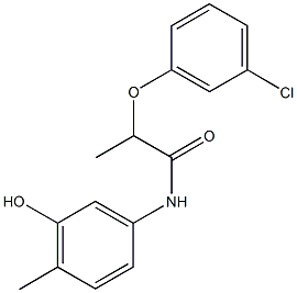 2-(3-chlorophenoxy)-N-(3-hydroxy-4-methylphenyl)propanamide Struktur