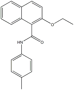 2-ethoxy-N-(4-methylphenyl)-1-naphthamide Struktur