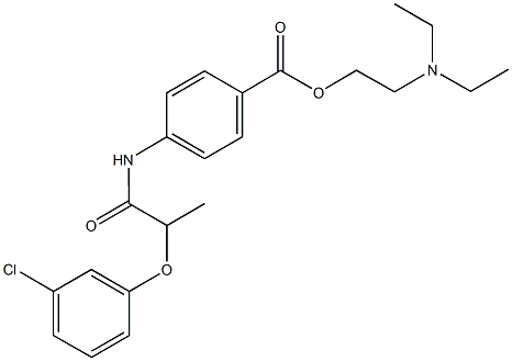 2-(diethylamino)ethyl 4-{[2-(3-chlorophenoxy)propanoyl]amino}benzoate Struktur