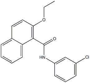 N-(3-chlorophenyl)-2-ethoxy-1-naphthamide Struktur