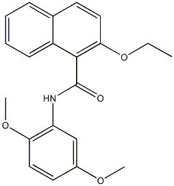 N-(2,5-dimethoxyphenyl)-2-ethoxy-1-naphthamide Struktur