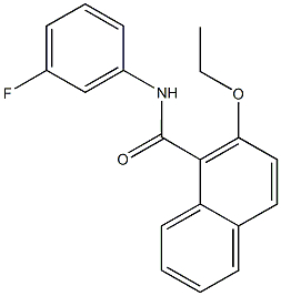 2-ethoxy-N-(3-fluorophenyl)-1-naphthamide Struktur