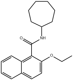 N-cycloheptyl-2-ethoxy-1-naphthamide Struktur