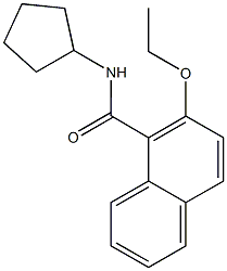 N-cyclopentyl-2-ethoxy-1-naphthamide Struktur