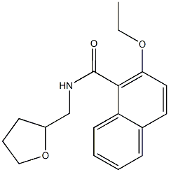 2-ethoxy-N-(tetrahydro-2-furanylmethyl)-1-naphthamide Struktur