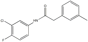 N-(3-chloro-4-fluorophenyl)-2-(3-methylphenyl)acetamide Struktur