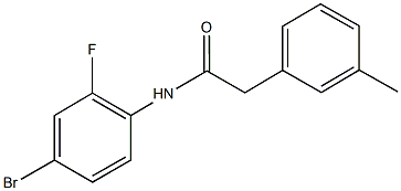 N-(4-bromo-2-fluorophenyl)-2-(3-methylphenyl)acetamide Struktur