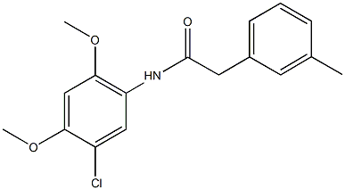 N-(5-chloro-2,4-dimethoxyphenyl)-2-(3-methylphenyl)acetamide Struktur