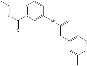 ethyl 3-{[(3-methylphenyl)acetyl]amino}benzoate Struktur