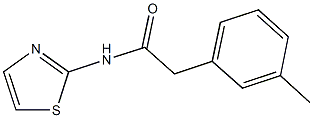 2-(3-methylphenyl)-N-(1,3-thiazol-2-yl)acetamide Struktur