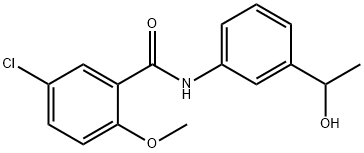 5-chloro-N-[3-(1-hydroxyethyl)phenyl]-2-methoxybenzamide Struktur