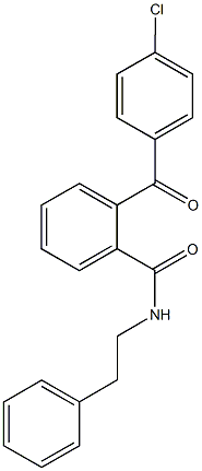 2-(4-chlorobenzoyl)-N-(2-phenylethyl)benzamide Struktur