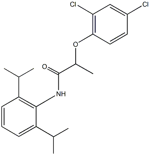 2-(2,4-dichlorophenoxy)-N-(2,6-diisopropylphenyl)propanamide Struktur