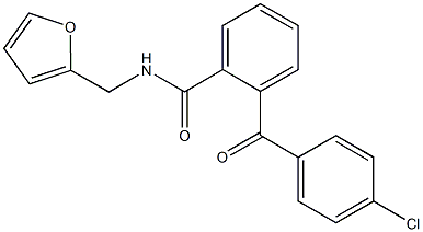 2-(4-chlorobenzoyl)-N-(2-furylmethyl)benzamide Struktur