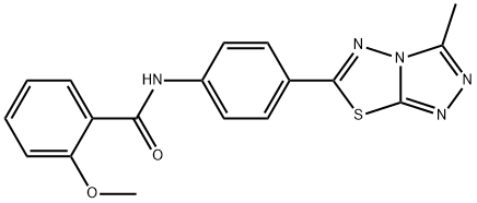 2-methoxy-N-[4-(3-methyl[1,2,4]triazolo[3,4-b][1,3,4]thiadiazol-6-yl)phenyl]benzamide Struktur