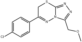 [6-(4-chlorophenyl)-7H-[1,2,4]triazolo[3,4-b][1,3,4]thiadiazin-3-yl]methyl methyl ether Struktur