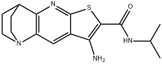 5-amino-N-isopropyl-7-thia-1,9-diazatetracyclo[9.2.2.0~2,10~.0~4,8~]pentadeca-2(10),3,5,8-tetraene-6-carboxamide Struktur