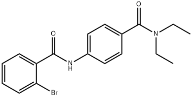 2-bromo-N-{4-[(diethylamino)carbonyl]phenyl}benzamide Struktur