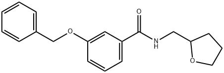 3-(benzyloxy)-N-(tetrahydro-2-furanylmethyl)benzamide Struktur