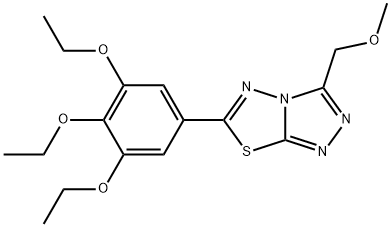 3-(methoxymethyl)-6-(3,4,5-triethoxyphenyl)[1,2,4]triazolo[3,4-b][1,3,4]thiadiazole Struktur