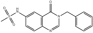 N-(3-benzyl-4-oxo-3,4-dihydro-6-quinazolinyl)methanesulfonamide Struktur