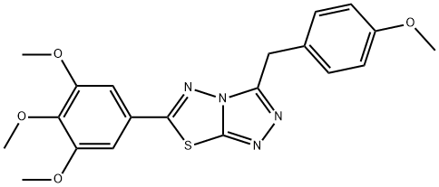 3-(4-methoxybenzyl)-6-(3,4,5-trimethoxyphenyl)[1,2,4]triazolo[3,4-b][1,3,4]thiadiazole Struktur