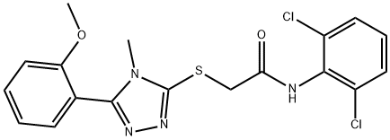 N-(2,6-dichlorophenyl)-2-{[5-(2-methoxyphenyl)-4-methyl-4H-1,2,4-triazol-3-yl]sulfanyl}acetamide Struktur