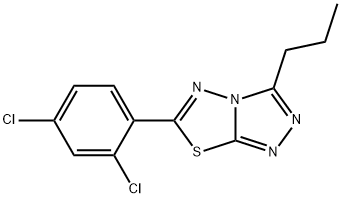 6-(2,4-dichlorophenyl)-3-propyl[1,2,4]triazolo[3,4-b][1,3,4]thiadiazole Struktur