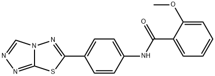 2-methoxy-N-(4-[1,2,4]triazolo[3,4-b][1,3,4]thiadiazol-6-ylphenyl)benzamide Struktur