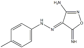 3-amino-5-imino-4(5H)-isoxazolone (4-methylphenyl)hydrazone Struktur