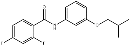 2,4-difluoro-N-(3-isobutoxyphenyl)benzamide Struktur