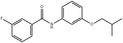 3-fluoro-N-(3-isobutoxyphenyl)benzamide Struktur