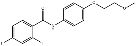 2,4-difluoro-N-[4-(2-methoxyethoxy)phenyl]benzamide Struktur