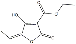 ethyl 5-ethylidene-4-hydroxy-2-oxo-2,5-dihydro-3-furancarboxylate Struktur