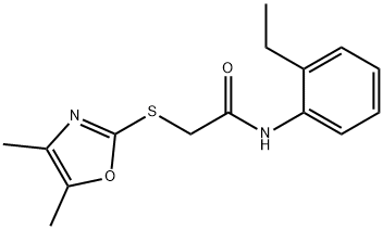 2-[(4,5-dimethyl-1,3-oxazol-2-yl)sulfanyl]-N-(2-ethylphenyl)acetamide Struktur