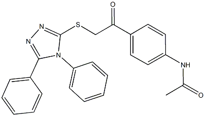 N-(4-{2-[(4,5-diphenyl-4H-1,2,4-triazol-3-yl)sulfanyl]acetyl}phenyl)acetamide Struktur