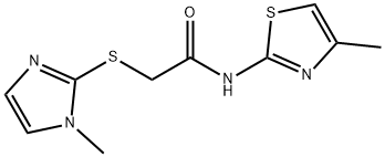 2-[(1-methyl-1H-imidazol-2-yl)sulfanyl]-N-(4-methyl-1,3-thiazol-2-yl)acetamide Struktur