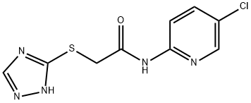 N-(5-chloro-2-pyridinyl)-2-(4H-1,2,4-triazol-3-ylsulfanyl)acetamide Struktur