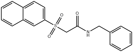 N-benzyl-2-(2-naphthylsulfonyl)acetamide Struktur