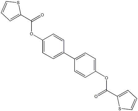 4'-[(2-thienylcarbonyl)oxy][1,1'-biphenyl]-4-yl 2-thiophenecarboxylate Struktur