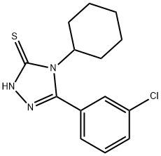 5-(3-chlorophenyl)-4-cyclohexyl-2,4-dihydro-3H-1,2,4-triazole-3-thione Struktur