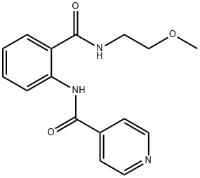 N-(2-{[(2-methoxyethyl)amino]carbonyl}phenyl)isonicotinamide Struktur