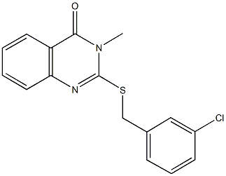 2-[(3-chlorobenzyl)sulfanyl]-3-methyl-4(3H)-quinazolinone Struktur