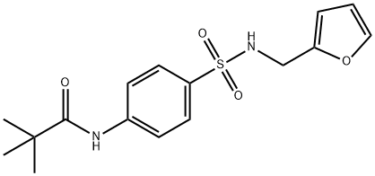 N-(4-{[(2-furylmethyl)amino]sulfonyl}phenyl)-2,2-dimethylpropanamide Struktur