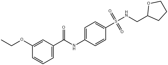 3-ethoxy-N-(4-{[(tetrahydro-2-furanylmethyl)amino]sulfonyl}phenyl)benzamide Struktur